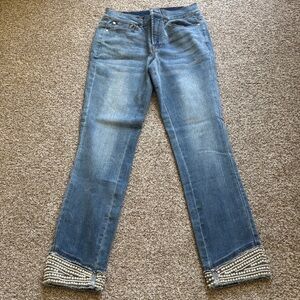 VENUS Light Blue Jeans with Pearl Details